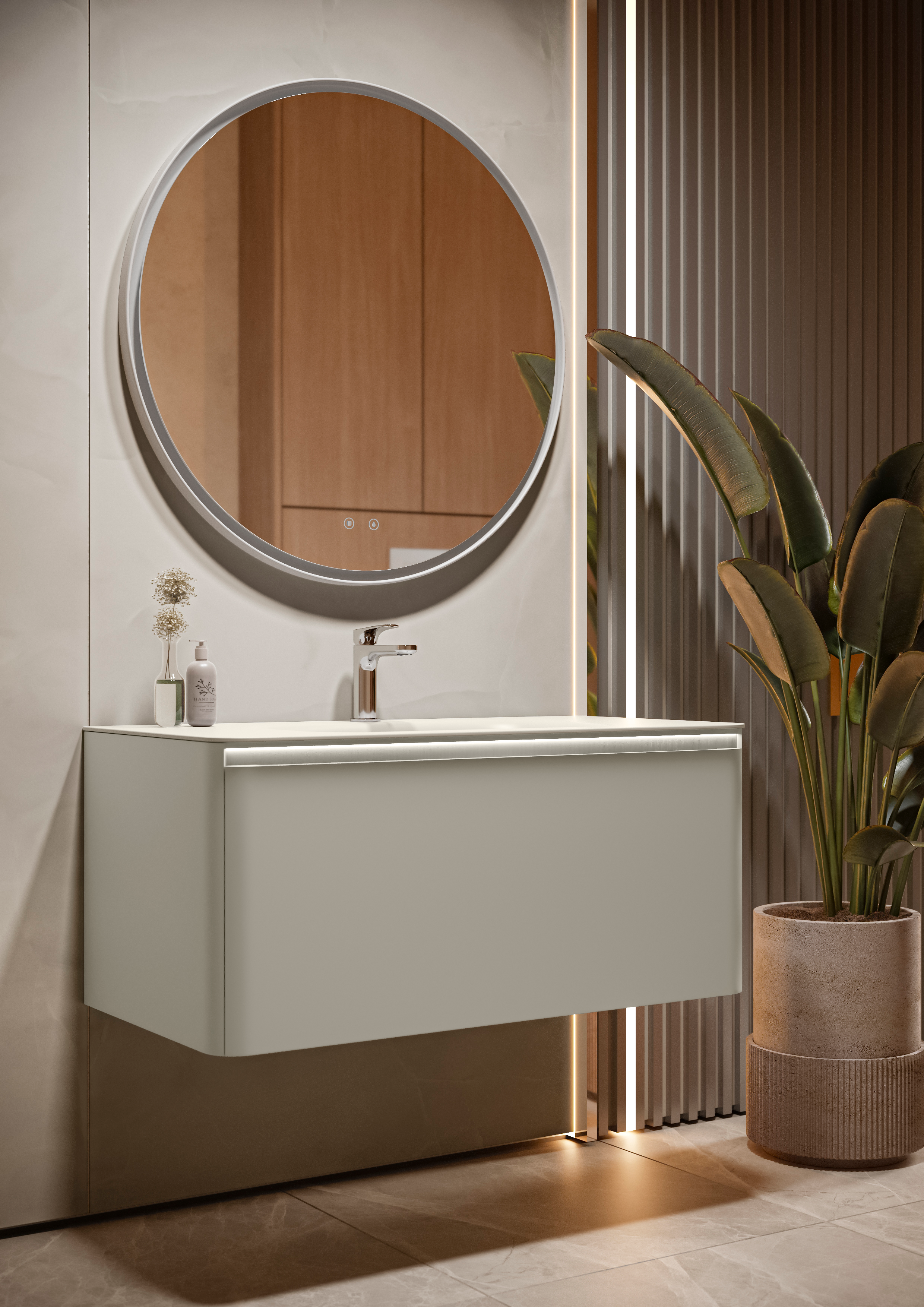 FWHC110890BEM, Grace, подвесная, 89 см, Серый шелк